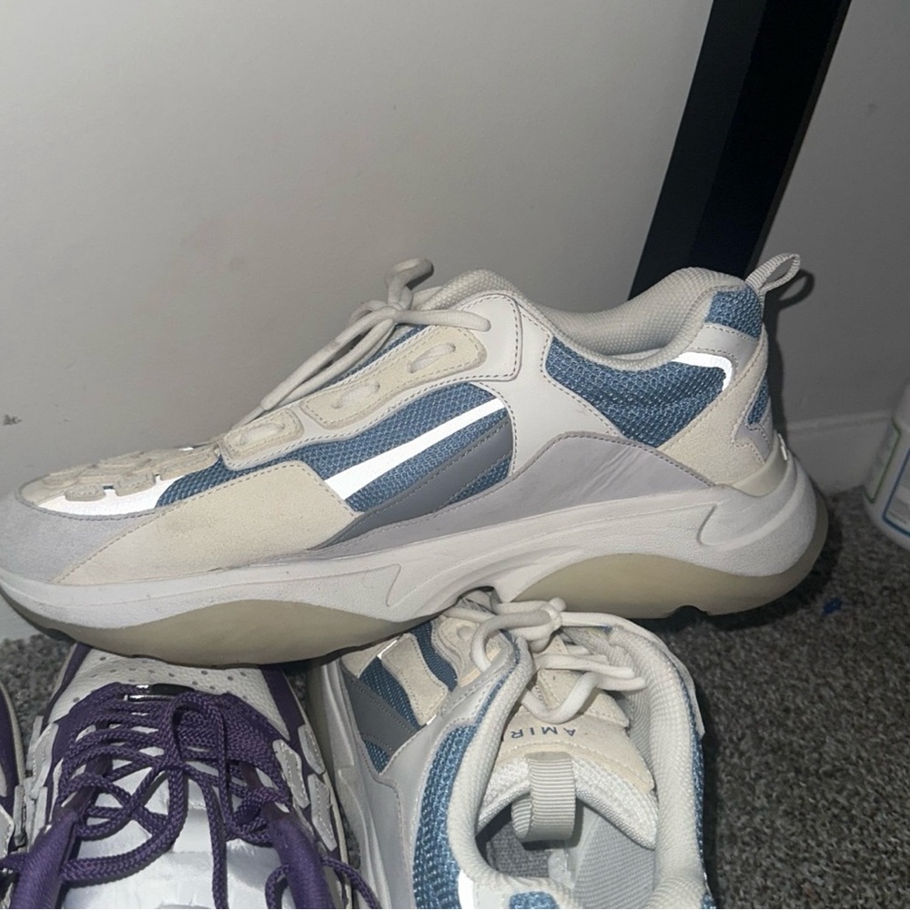 AMIRI White and Blue Men's Sneakers